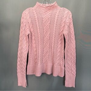 BANANA REPUBLIC HERITAGE pink cable knit sweater